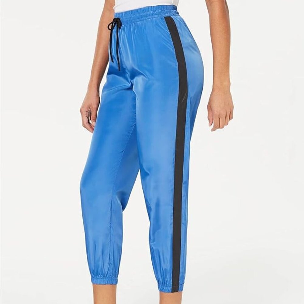 WAISTED Parachute Cropped Jogger Pants Blue Large